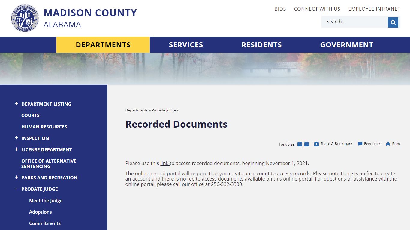 Recorded Documents - Madison County, AL